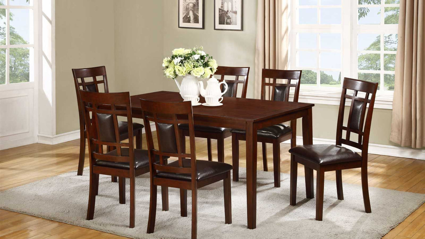 EVA Wooden Dining Table Set (7 Piece)