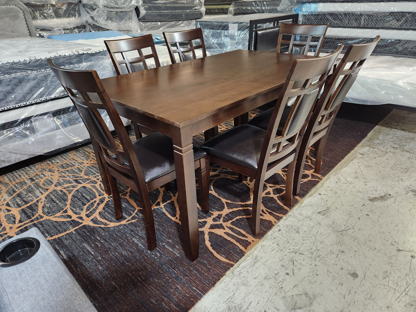 EVA Wooden Dining Table Set (7 Piece)