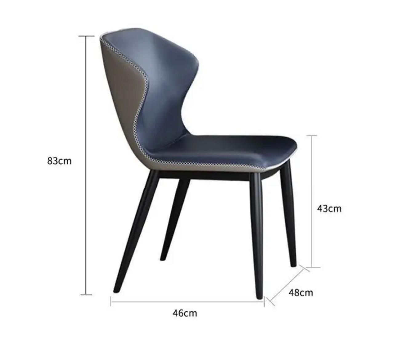 DT-19 Ceramic Dining Table Set (6 Seater with Blue Chairs)