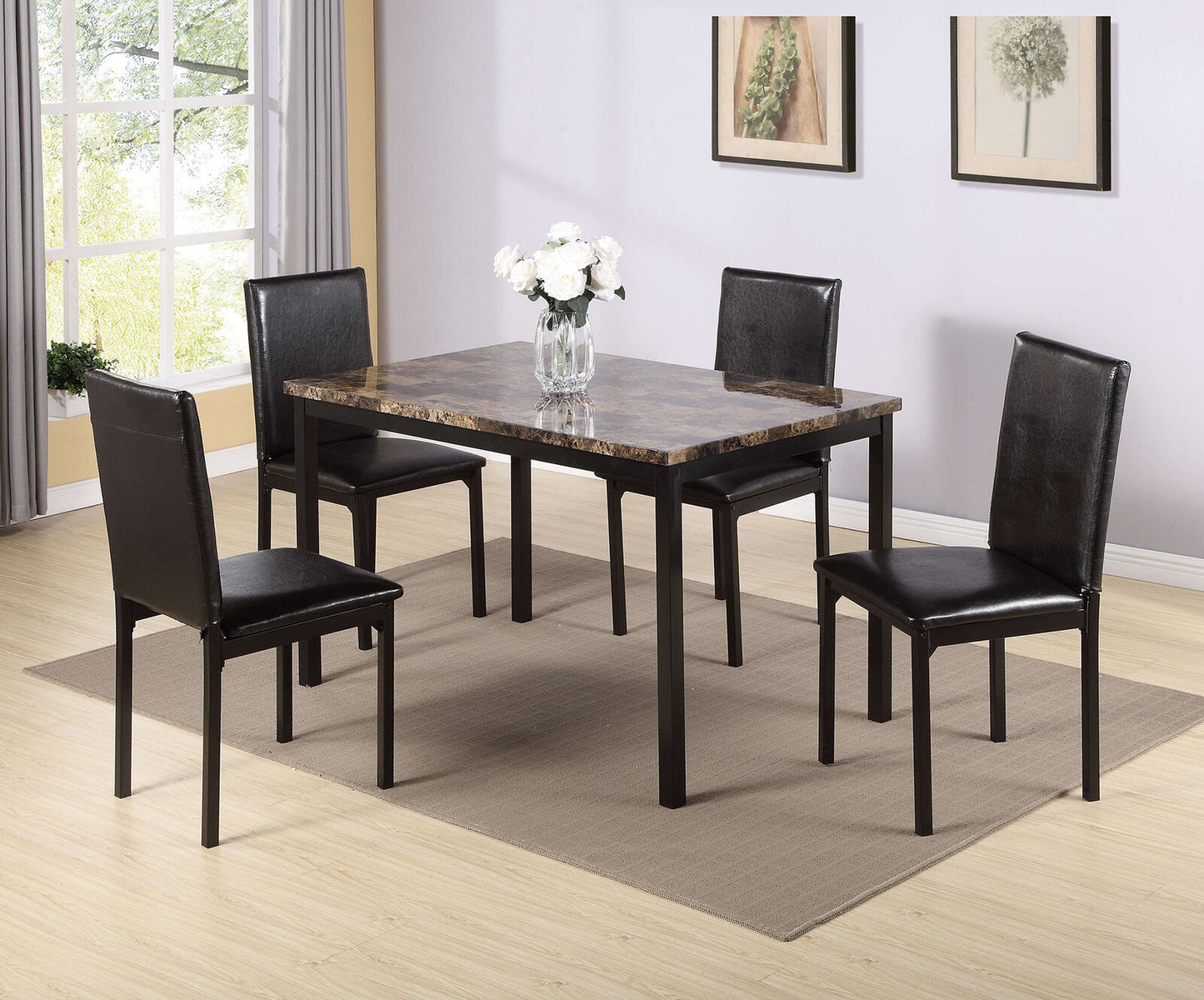 T1520 Marble 4-Seater Dining Set