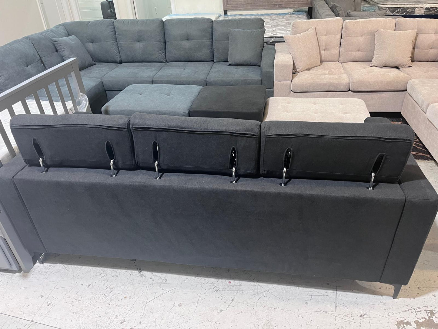 Shelly 3 Seater (Fabric black)