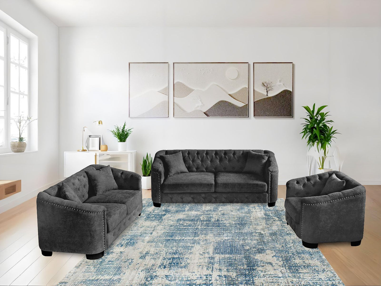 Violet Sofa Set (Black)
