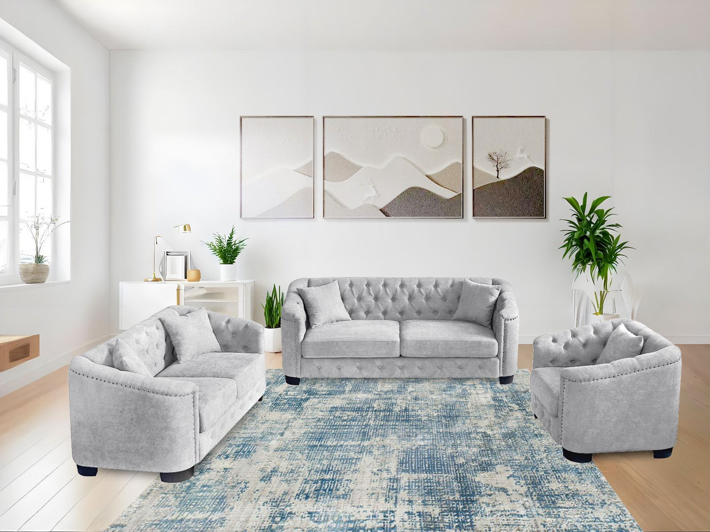 Violet Sofa Set (Grey)