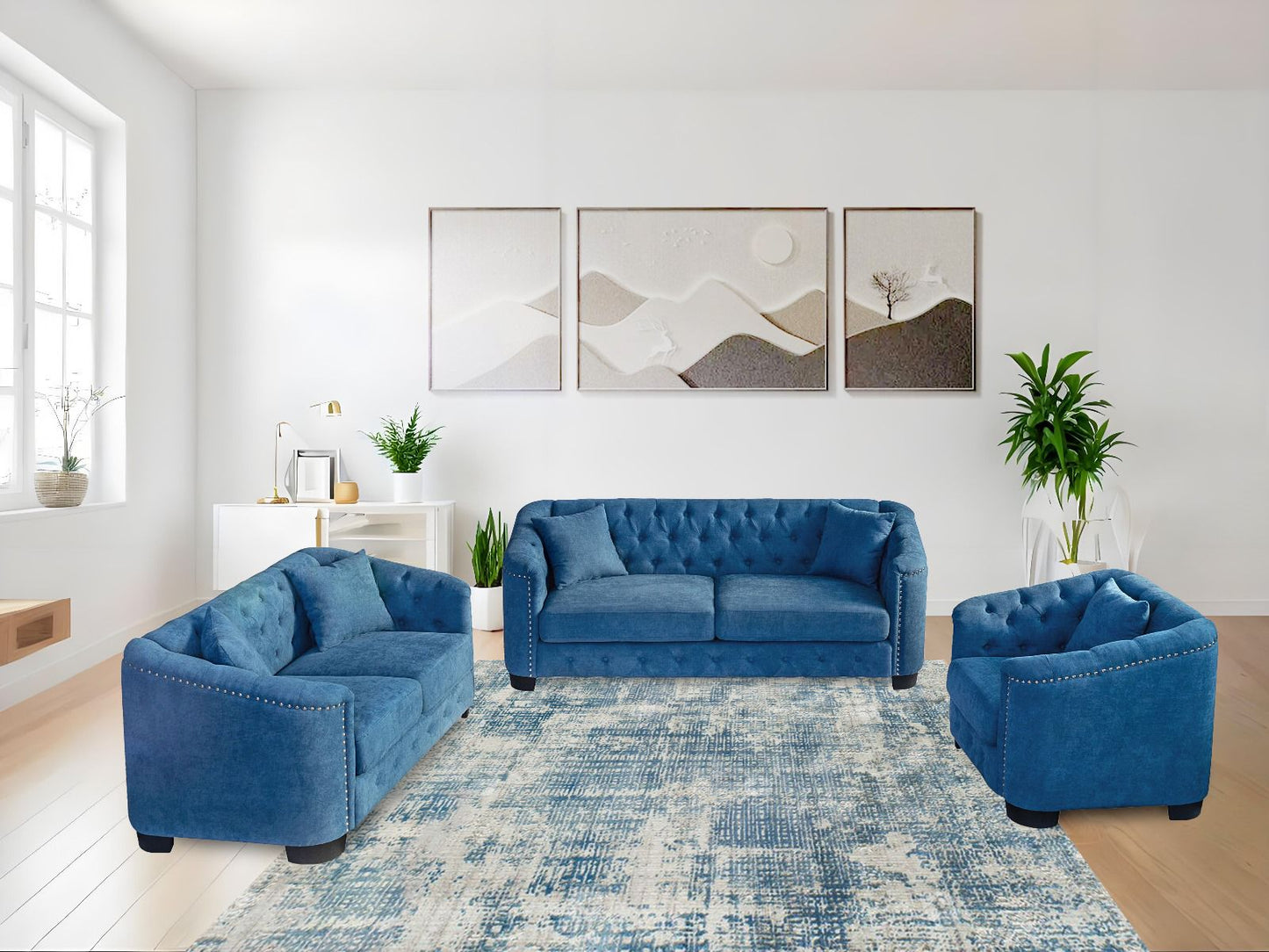 Violet Sofa Set (Blue)