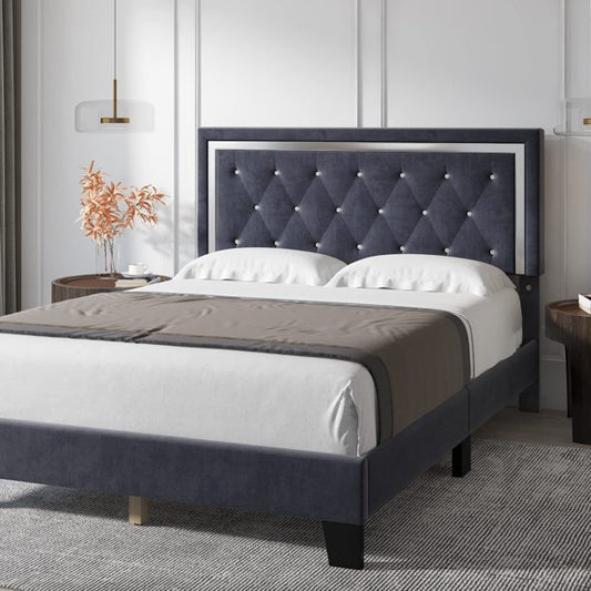 LANE Fabric Bed (Gray)