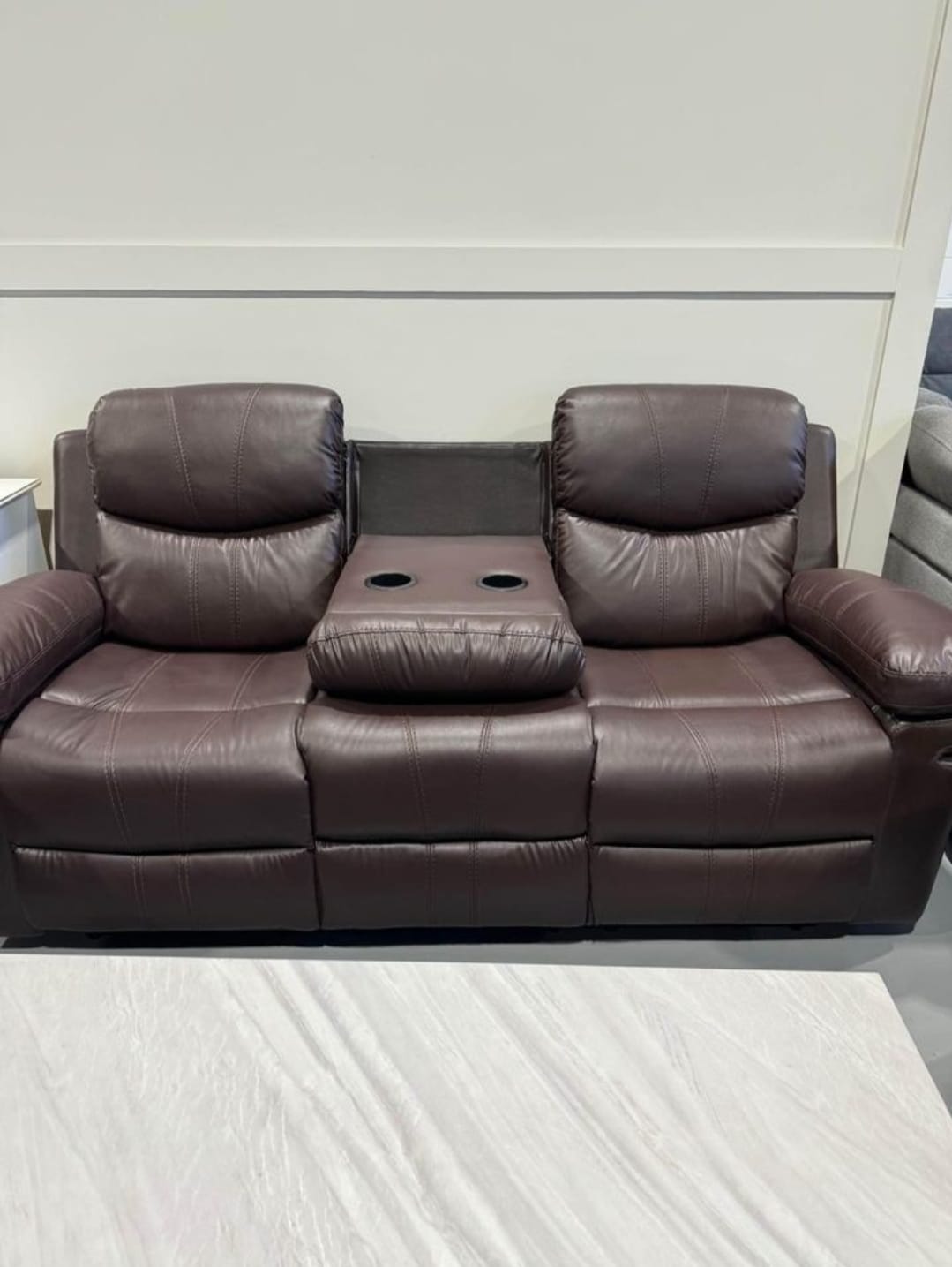 Alpha / Gaston - Manual Recliner Set ( Brown)