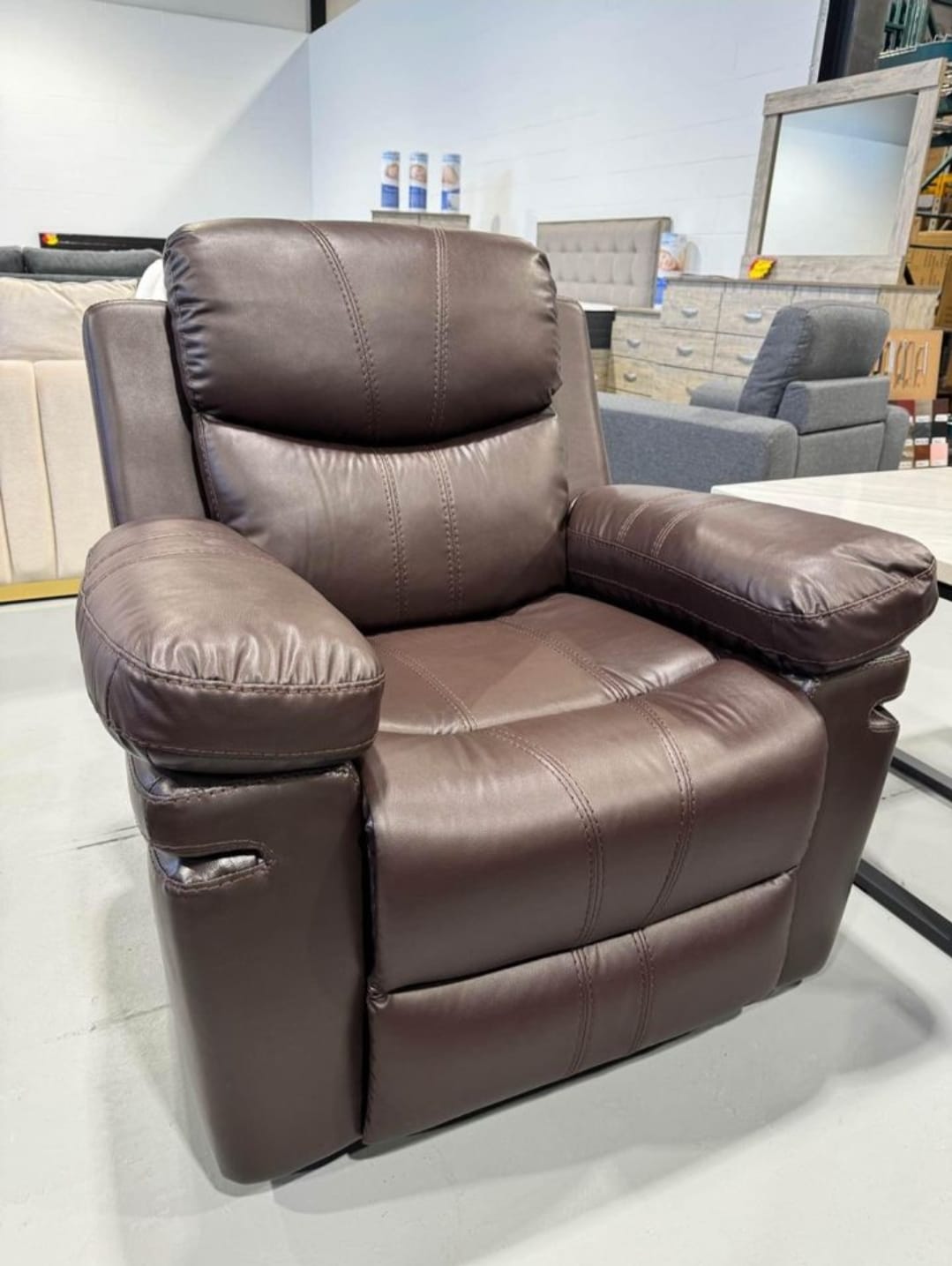 Alpha / Gaston - Manual Recliner Set ( Brown)