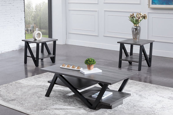 IF-3501 - 3Pc Coffee Table Set With End Tables