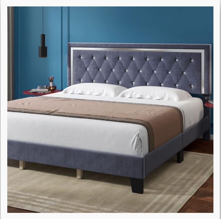 LANE Fabric Bed (Gray)