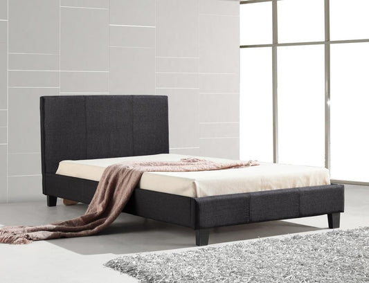 Leather Faux 713 – Platform Bed Frame (Black PU)