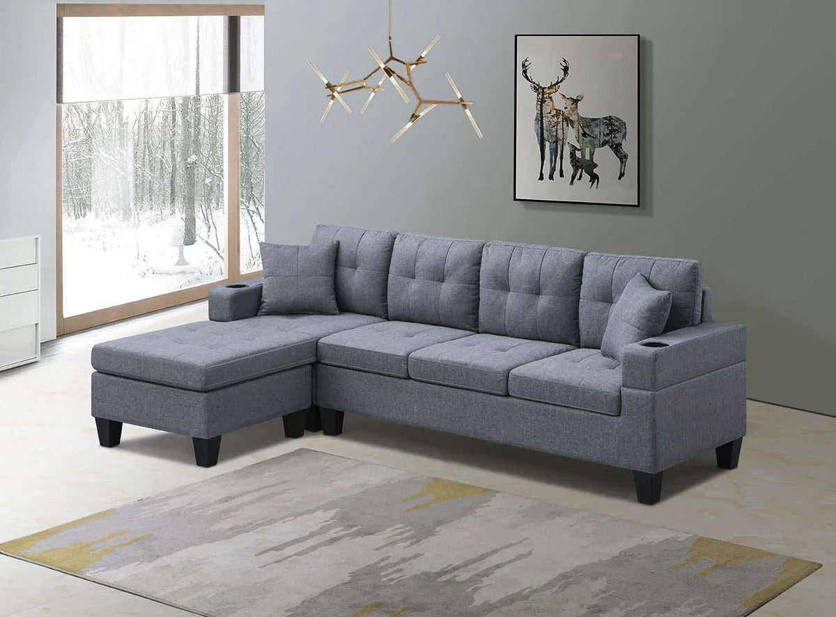 Allium Storage Sectional 4 Seater - FABRIC