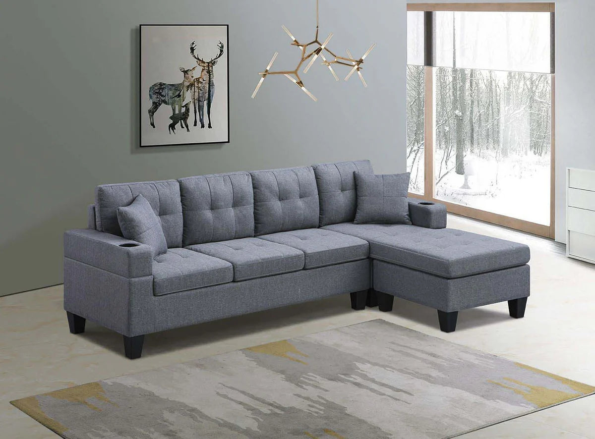 Allium Storage Sectional 4 Seater - FABRIC