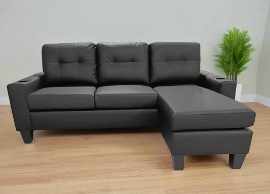 COZY 3 Seater Leather Sectional Storage Couch