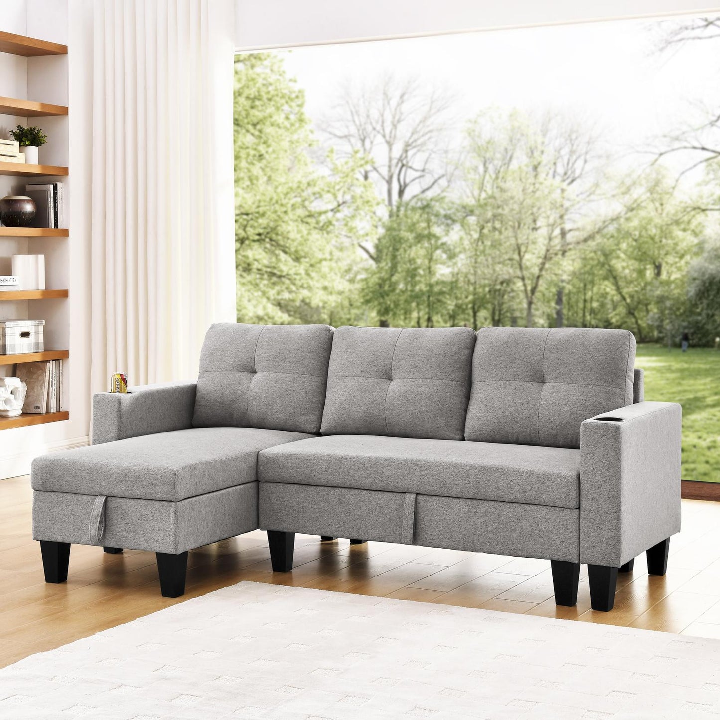 Johnny Storage Reversible Sectional