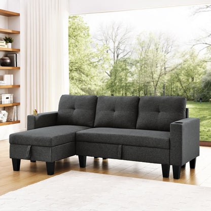 Johnny Storage Reversible Sectional