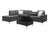 Lilly Hammer Fabric Family Sofa Metal Legs- 6 Seater