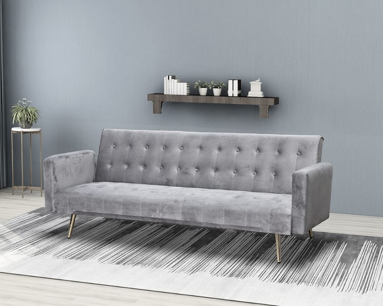 1515 Click Clack Convertible Sofa Bed - Grey