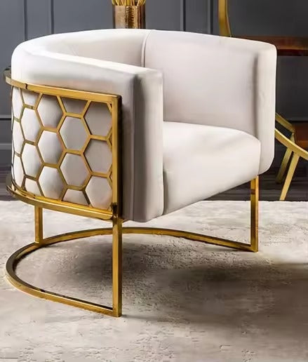 Honey Comb Metal Low Bar Chair