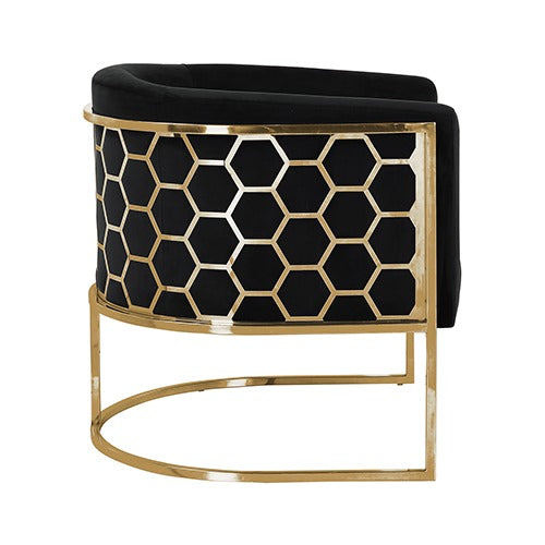 Honey Comb Metal Low Bar Chair