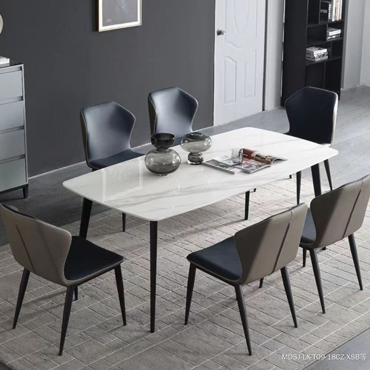 Marble Dining Table - 6 Seater Chair