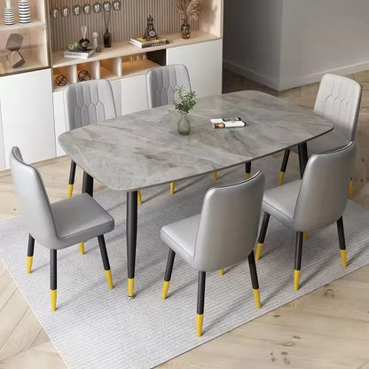 Marble Dining Table - 6 Seater Chair