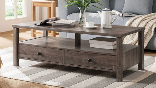 IF3221 - Wood Coffee Table With Storage Drawers