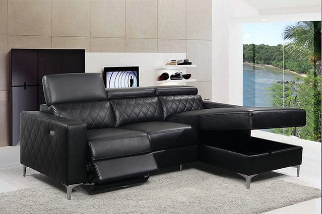 IF-9020 - Leather 3 Seater Power Recliner with Storage