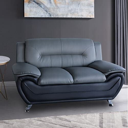 Speedy Grey & Black 3 Piece Sofa Set