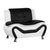 Speedy Auckland White & Black 3 Piece Sofa Set