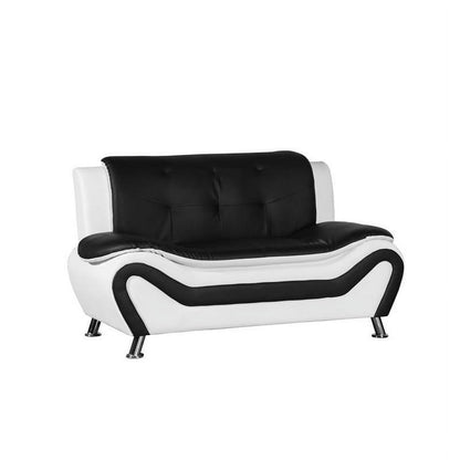 Speedy Auckland White & Black 3 Piece Sofa Set