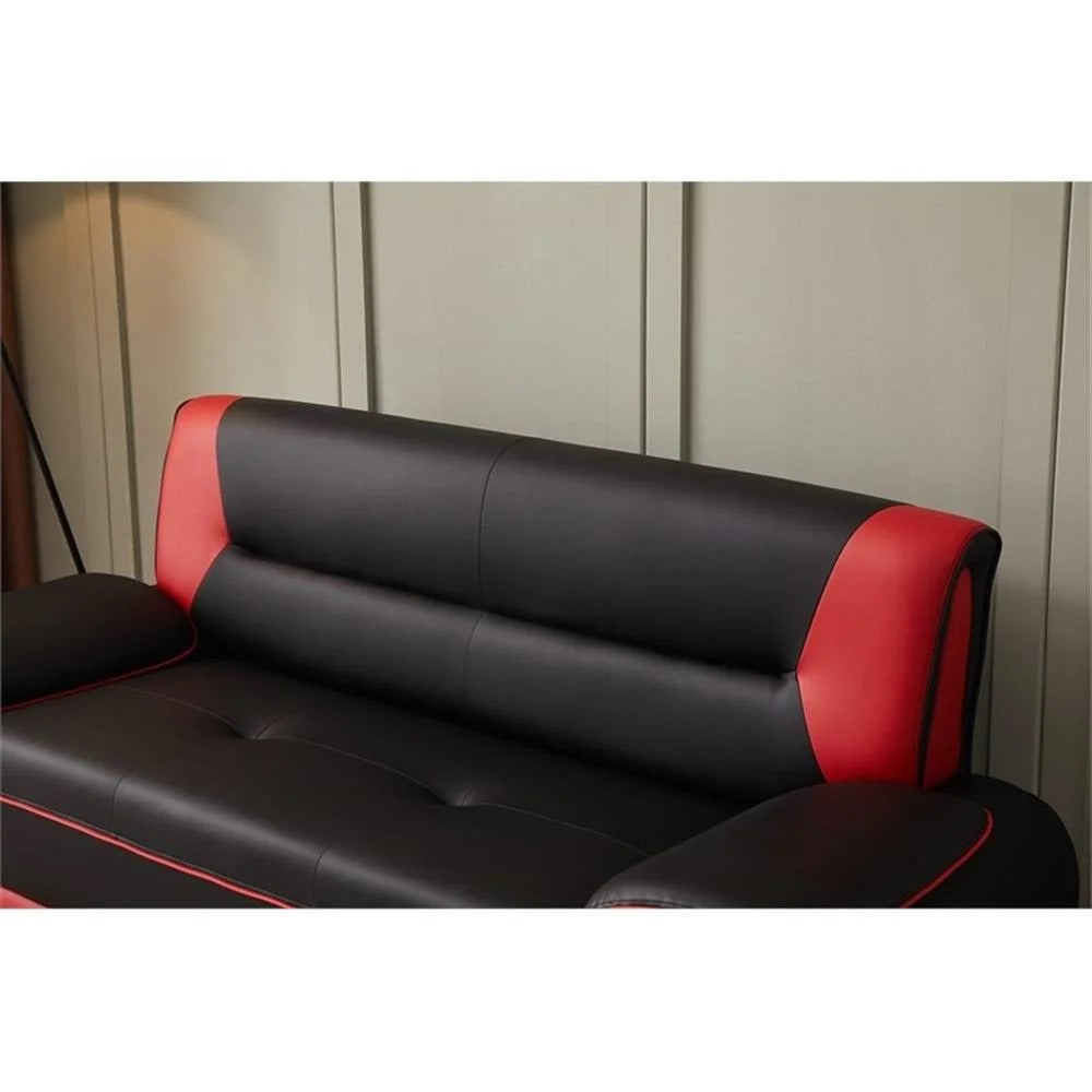 Speedy Dalia Black & Red 3 Piece Sofa Set