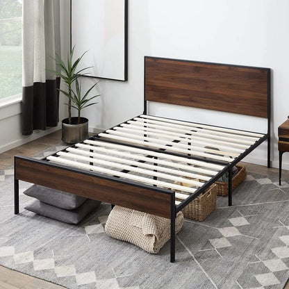 Wooden & Metal Bed Frame