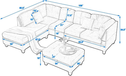 IRIS Reversible Sectional Couch