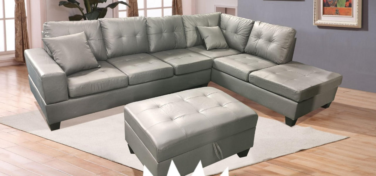 Roma Leather PU Sectional