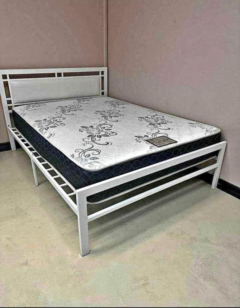 White Metal Bed Frame | Sleek and Durable Design