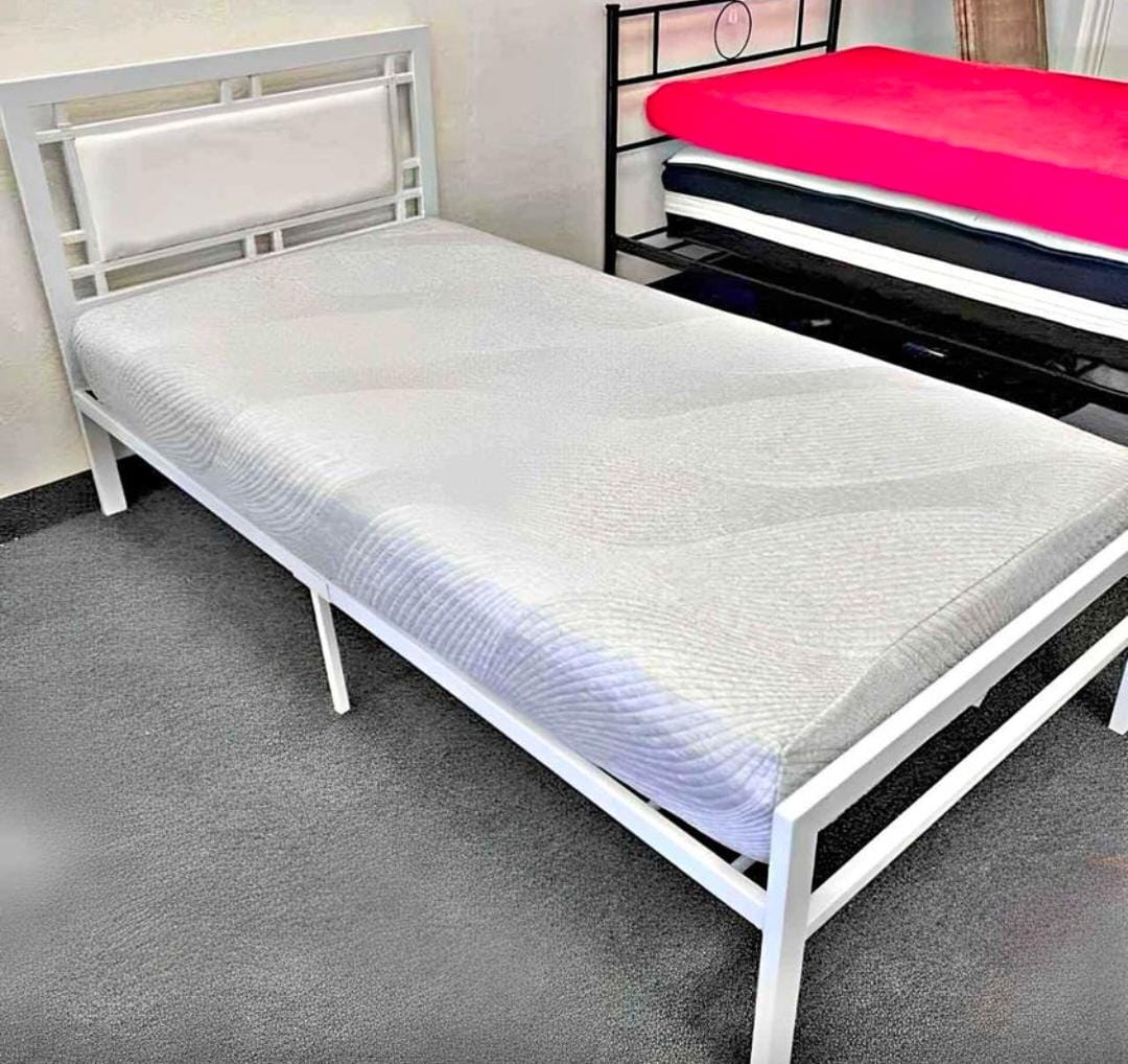 White Metal Bed Frame | Sleek and Durable Design