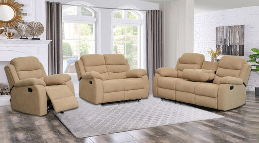 Morocoo Manual Recliner Set  (Beige)