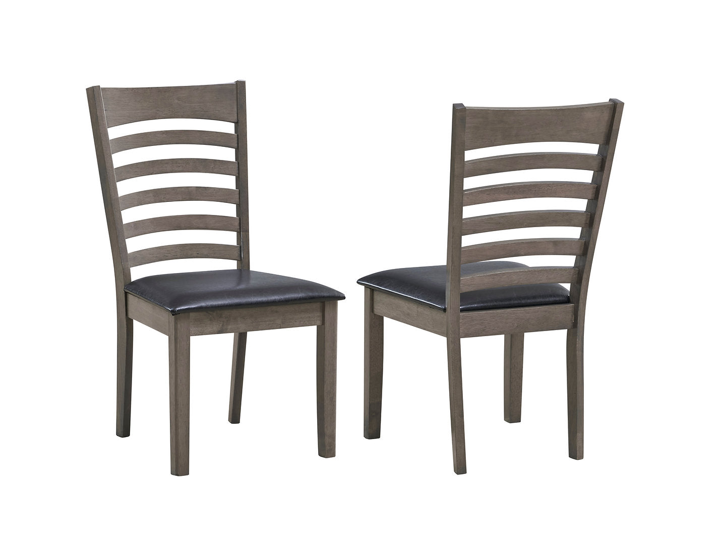 T-1080 - Antique Grey Square Dinning Set - 6 chairs & table