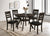 T-1085 - Espresso Round  Dinning Set - 4 chairs & table